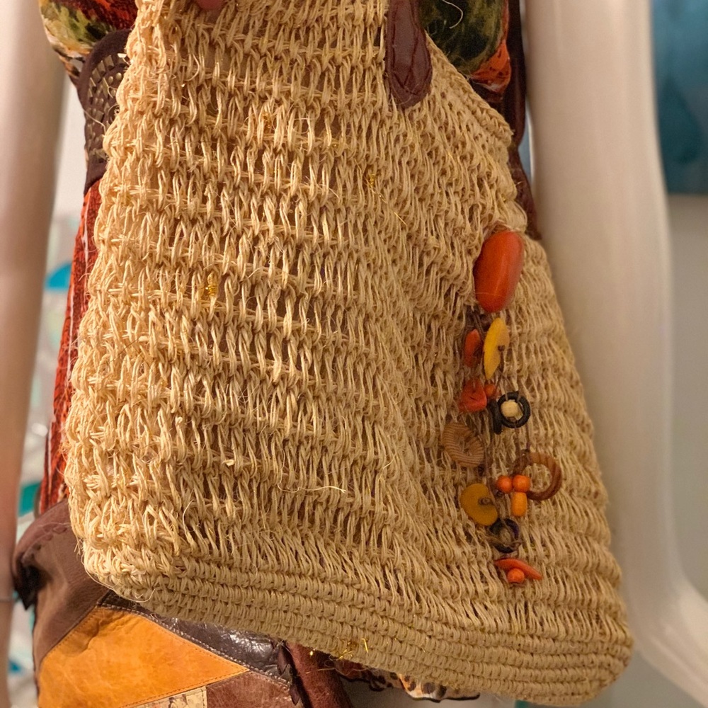 Woven Raffia Shoulder Bag
